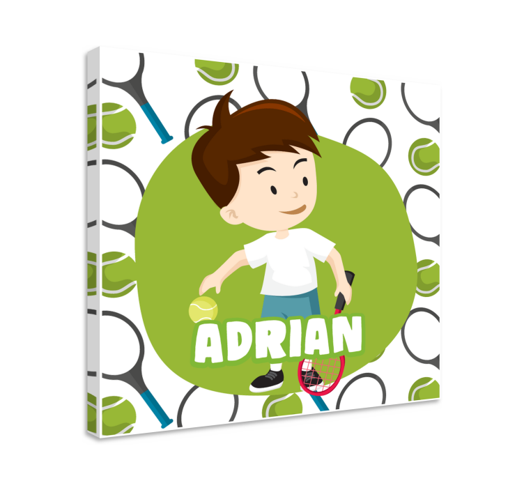 Quadro infantil com bola de tênis personalizada - TenStickers