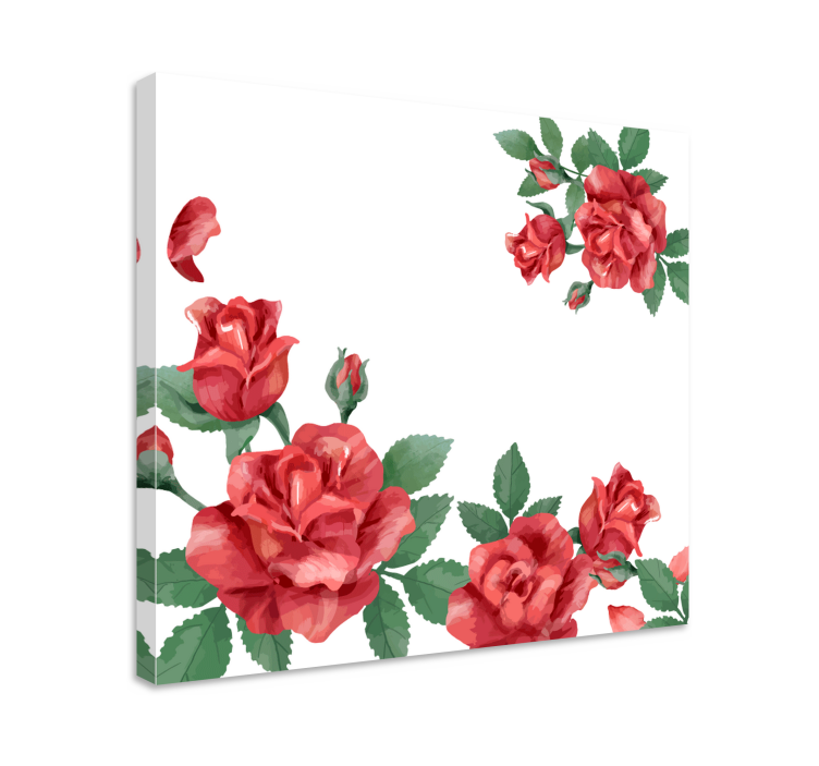 Quadro de flores rosas em flor - TenStickers