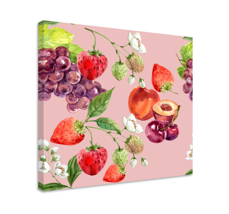 Quadro decorativo de vinícola arranjo de frutas frescas - TenStickers