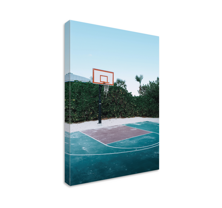 Quadro para lar Quadra de basquete simples - TenStickers