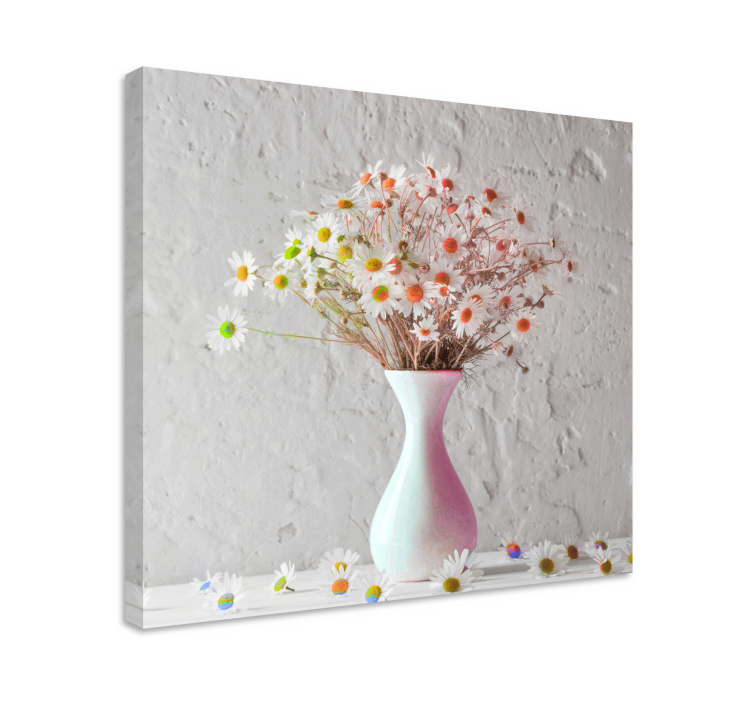 Quadro de flores Flores da margarida em vasos coloridos - TenStickers