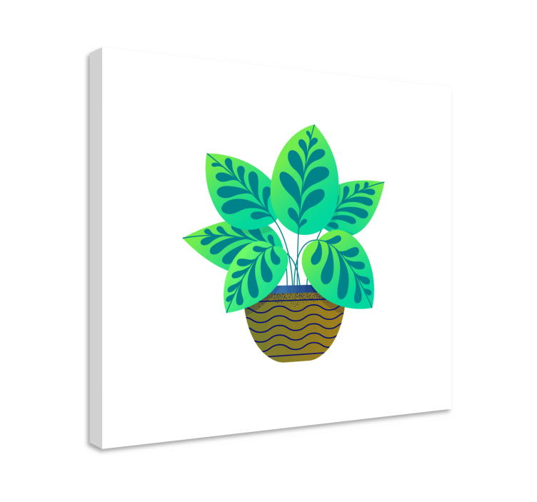 Quadro de flores folhagem verdejante - TenStickers