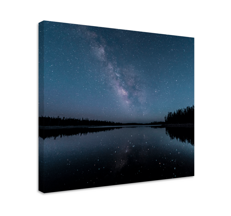 Quadro de paisagem reflexo da noite estrelada - TenStickers