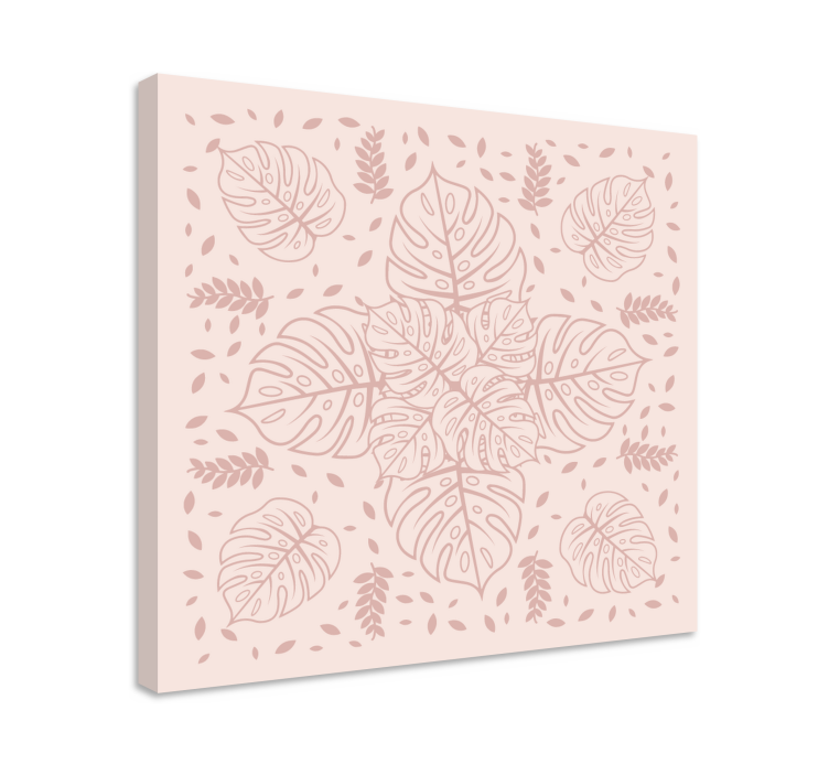 Quadro de plantas padrão botânico monstera - TenStickers