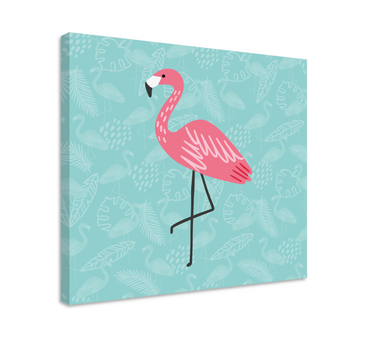 Quadro animais flamingo em pé com graça - TenStickers