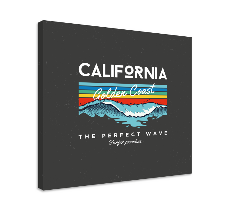 Quadro de cidade ondas de surf da califórnia - TenStickers