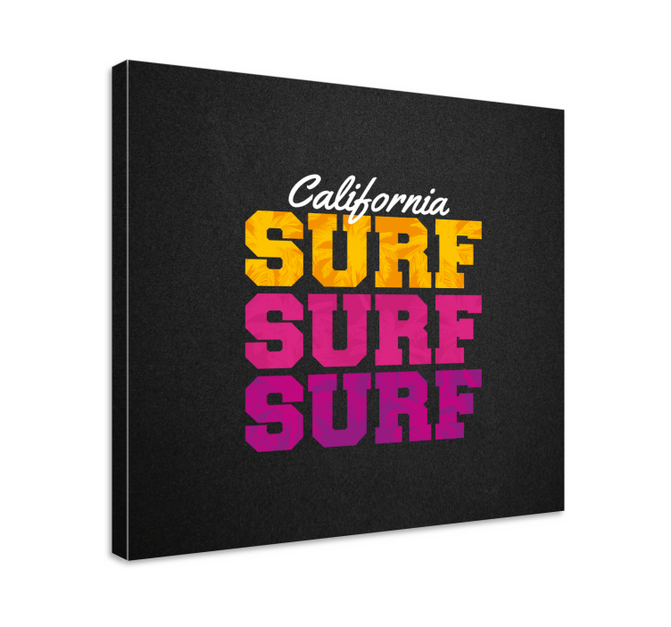 Quadro decorativo para sala California surf produtocolorido - TenStickers