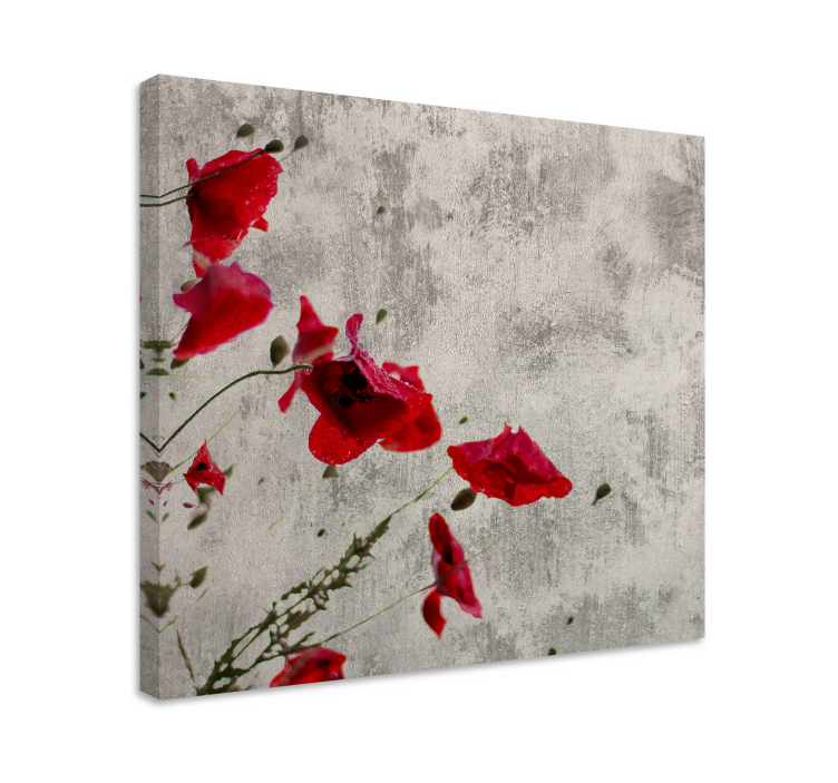 Quadro de flores flores de papoula vermelha - TenStickers
