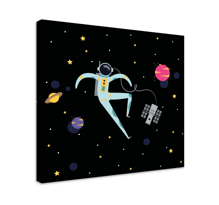 Quadro videogame astronauta no espaço - TenStickers