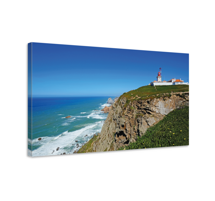 Quadro de paisage Farol branco de faro - TenStickers