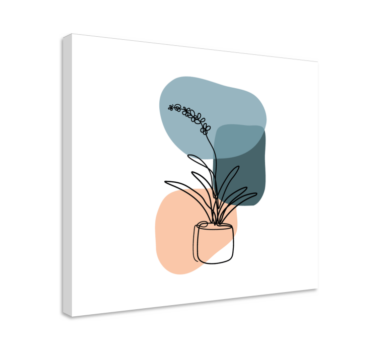 Quadro de flores com formas de plantas estilizadas - TenStickers