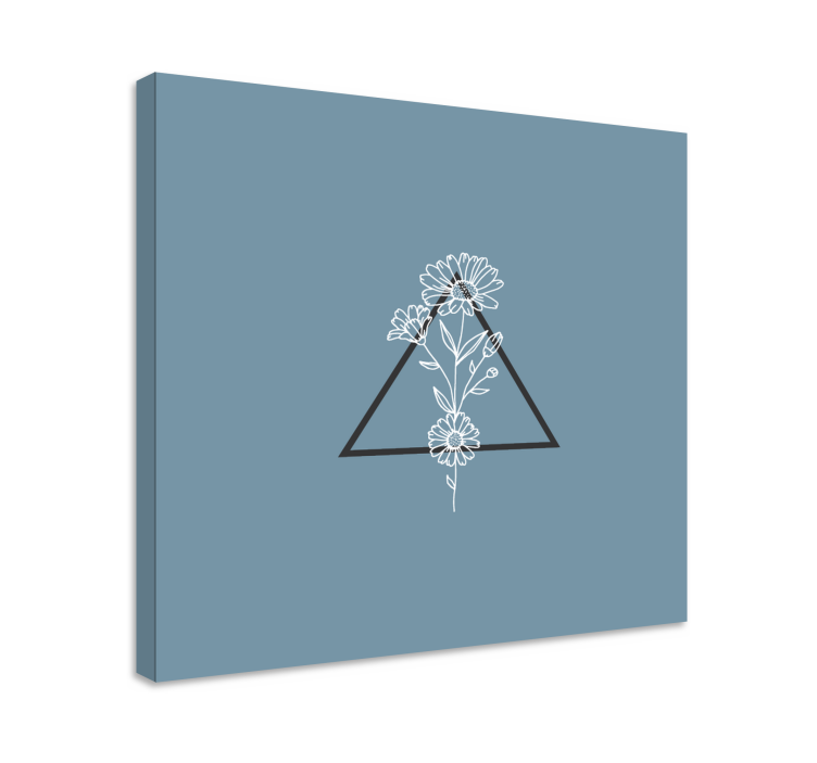 Quadro de flores design triangular floral - TenStickers