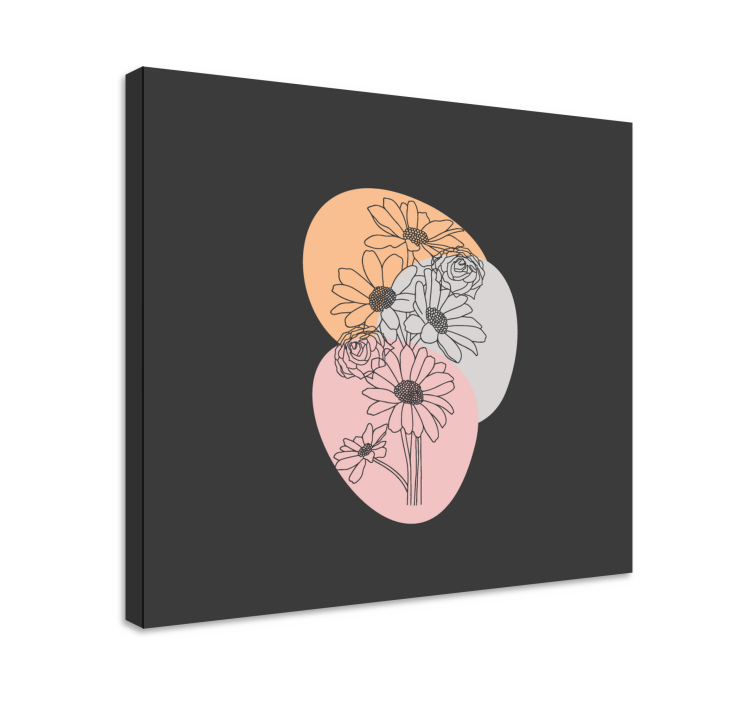 Quadro de flores formas abstratas florais - TenStickers