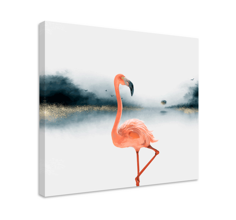 Quadro de paisage flamingo elegante - TenStickers