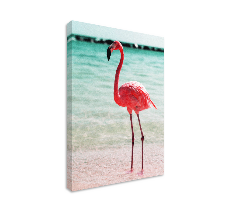 Quadro de pássaros pose elegante de flamingo - TenStickers