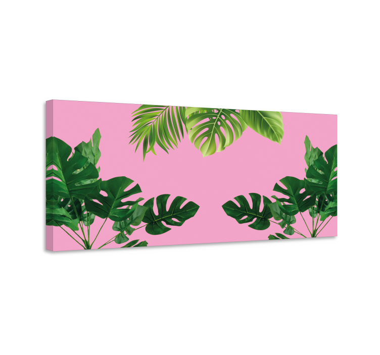 Quadro de plantas Desenho fofo de folhas verdes - TenStickers