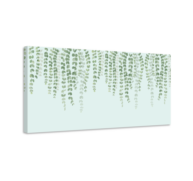 Quadro de flores com trepadeiras verdes pendentes - TenStickers