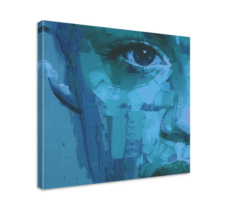 Quadros decorativos personagens detalhe do olho azul - TenStickers