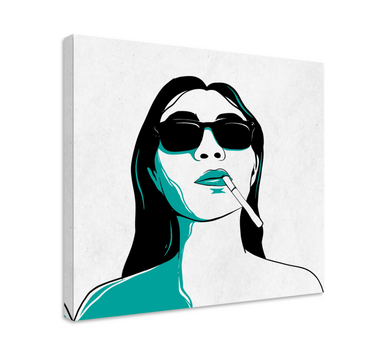 Quadros decorativos personagens mulher chic fumando - TenStickers