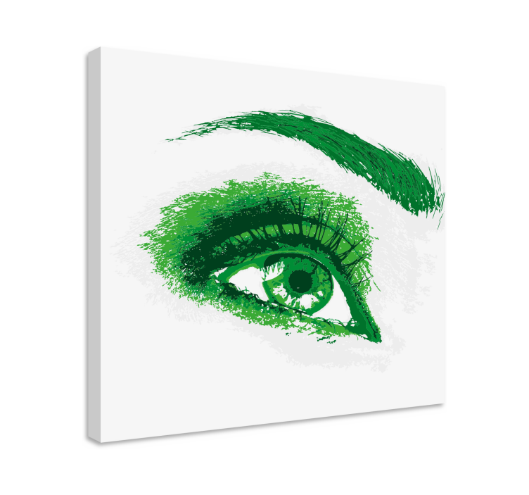 Quadro decorativo de vinícola ilustração do olho verde - TenStickers