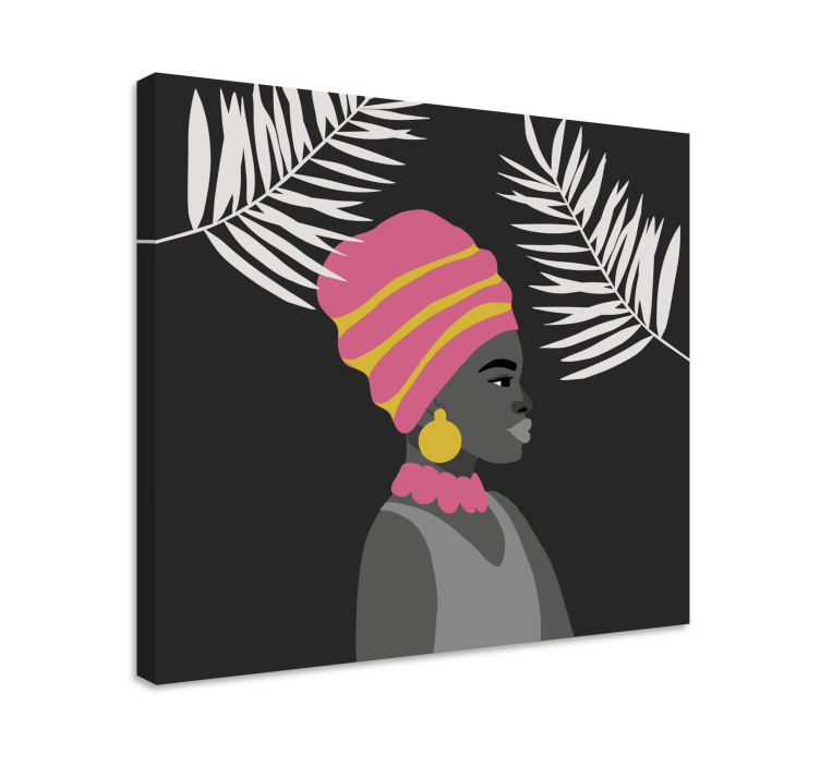 Quadros decorativos personagens mulher negra elegante - TenStickers
