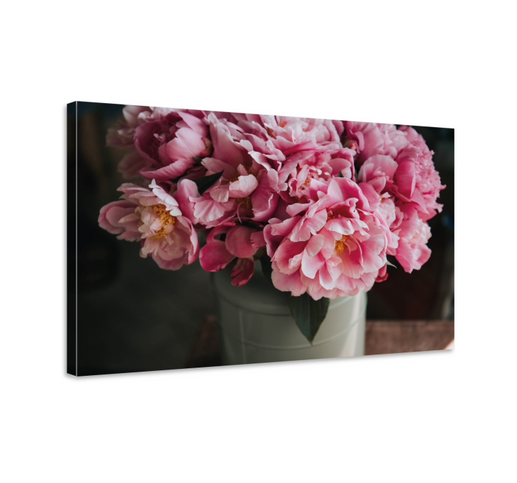 Quadro de flores arranjo de peônias rosas - TenStickers