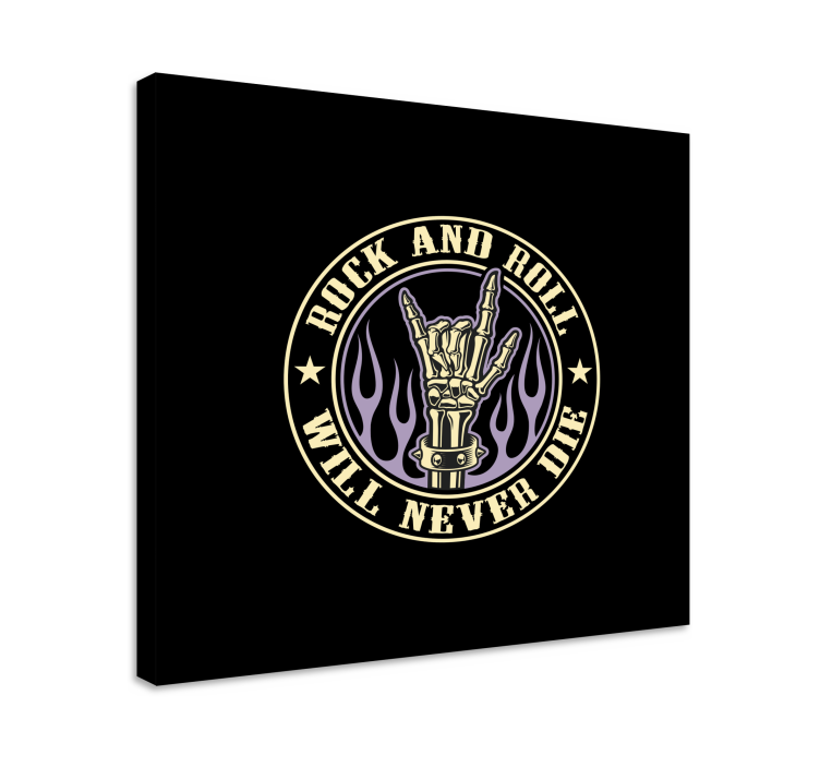 Quadro de música símbolo da mão de pedra - TenStickers