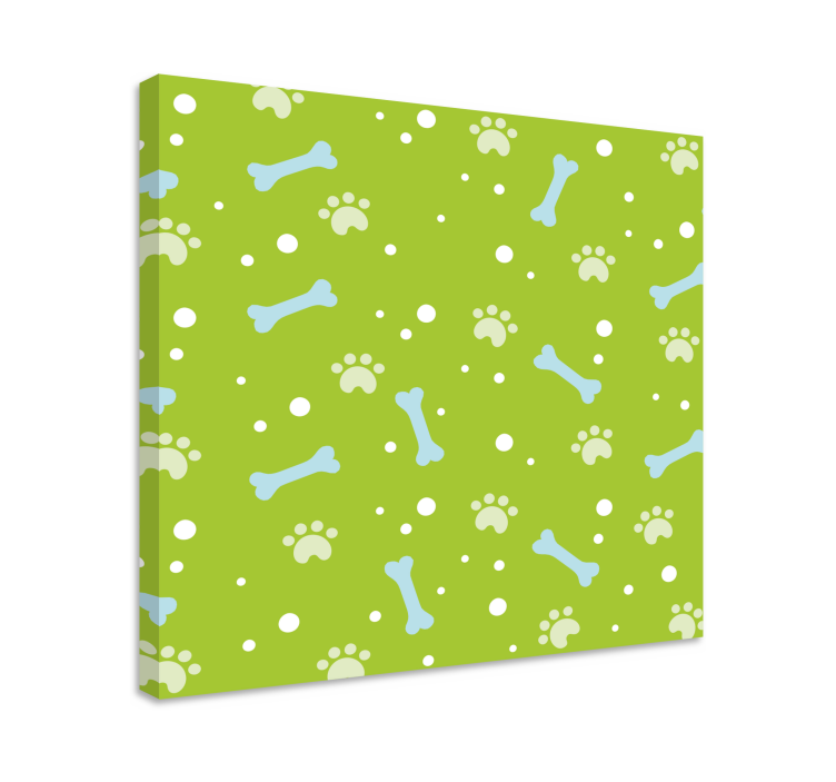 Quadro de cães com padrão de patas - TenStickers