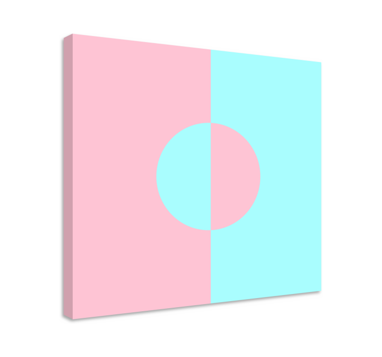 Quadro de figuras geométricas círculo e divisão - TenStickers