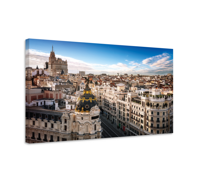 Quadro de cidade vista do skyline de madrid - TenStickers