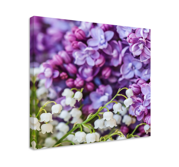 Quadro de flores lírios e lílas - TenStickers