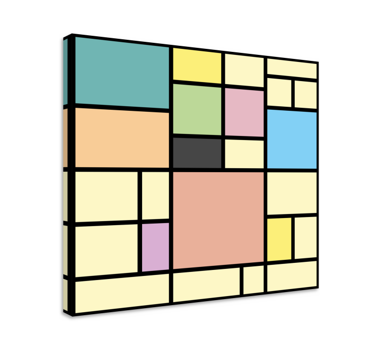 Quadro de figuras geométricas formas geométricas vibrantes - TenStickers