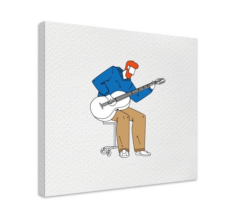 Quadro de música guitarista em performance - TenStickers