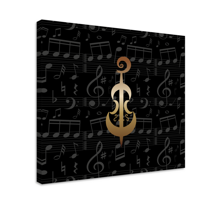 Quadro de música símbolo musical elegante - TenStickers