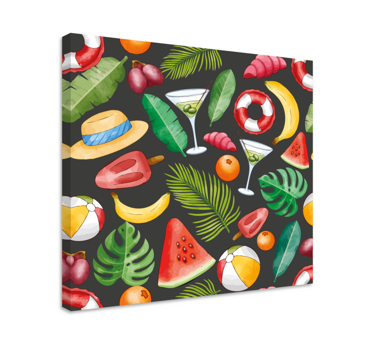 Quadro decorativo de vinícola tema de bebidas tropicais - TenStickers