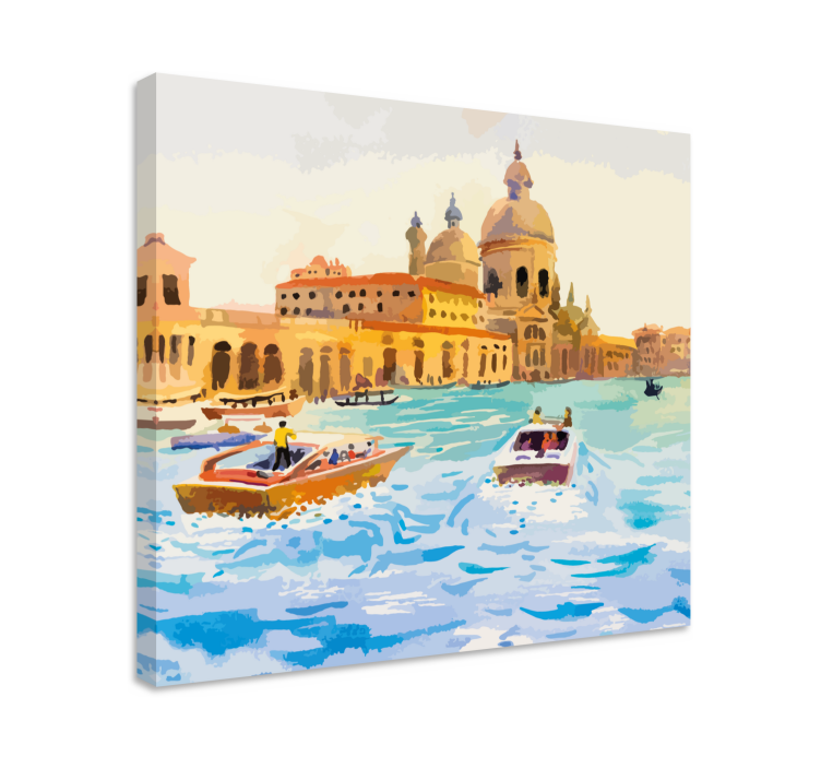 Quadro de cidade exploração dos canais de veneza - TenStickers