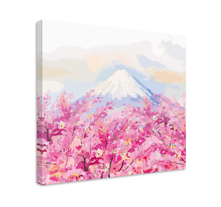 Quadro de flores florada do monte fuji - TenStickers
