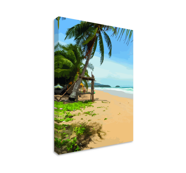 Quadro de paisage cena de praia tropical - TenStickers
