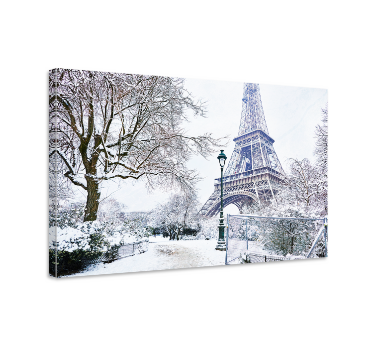 Quadro de cidade torre eiffel inverno - TenStickers