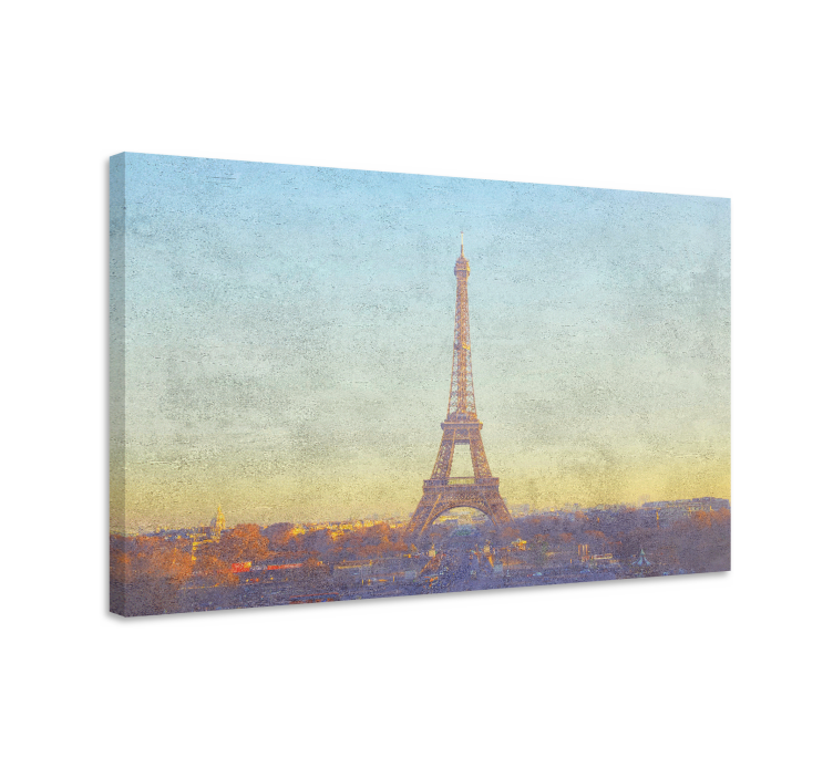 Quadro de cidade paisagem da torre eiffel - TenStickers