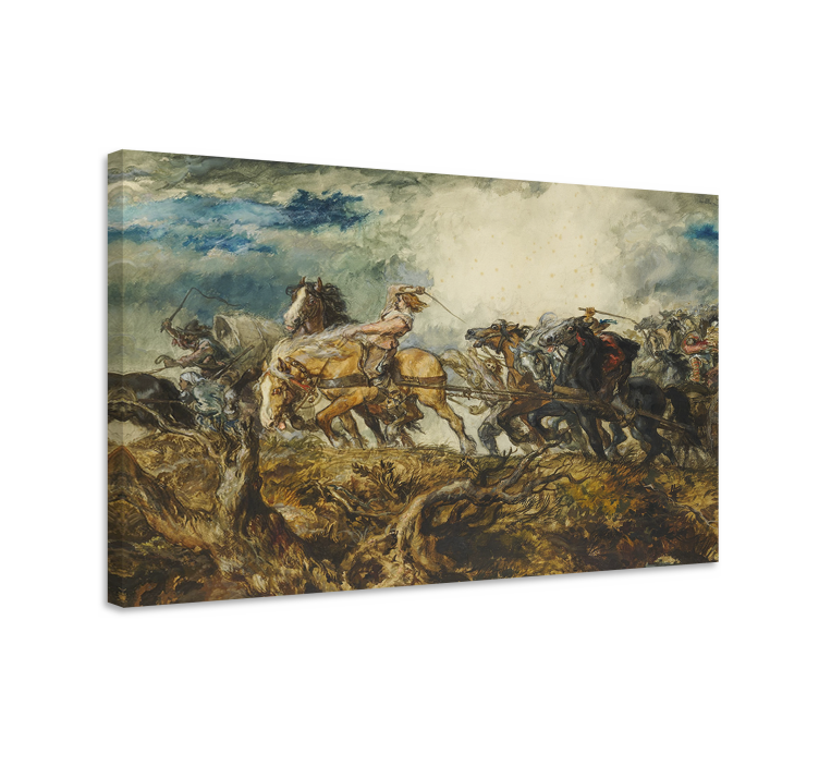 Quadro decorativo de cavalos cavaleiros históricos - TenStickers
