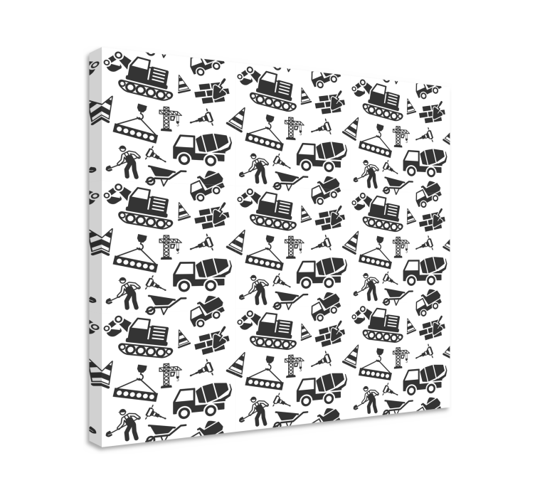 Quadro frase Ícones de canteiro de obras - TenStickers