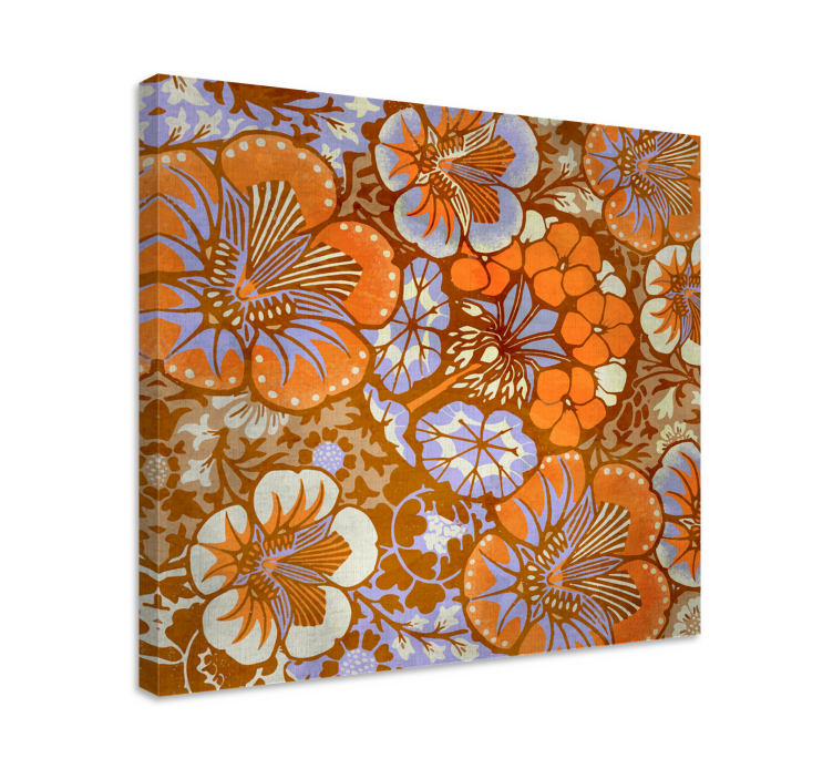 Quadro de flores com padrão floral vibrante - TenStickers