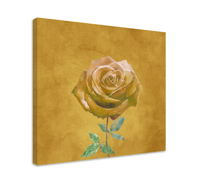 Quadro de flores rosa dourada elegante - TenStickers