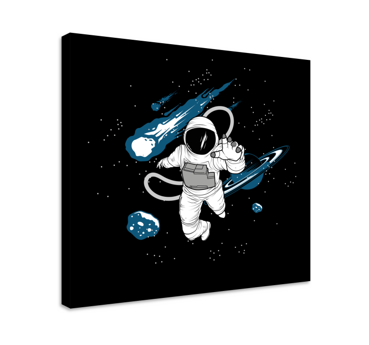 Quadro videogame astronauta no universo - TenStickers