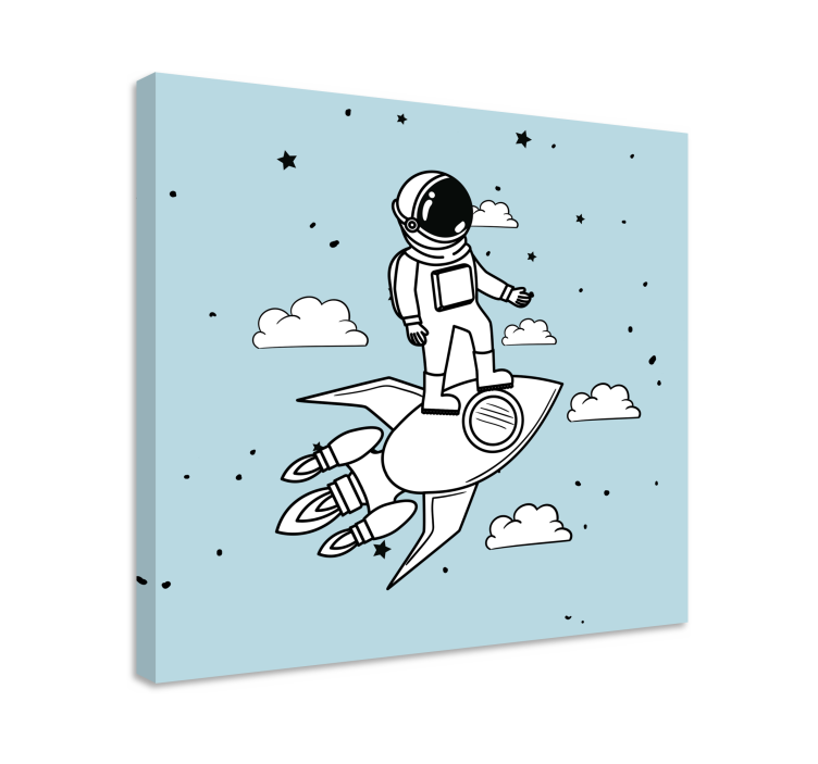 Quadro decorativo de vinícola aventura do astronauta - TenStickers