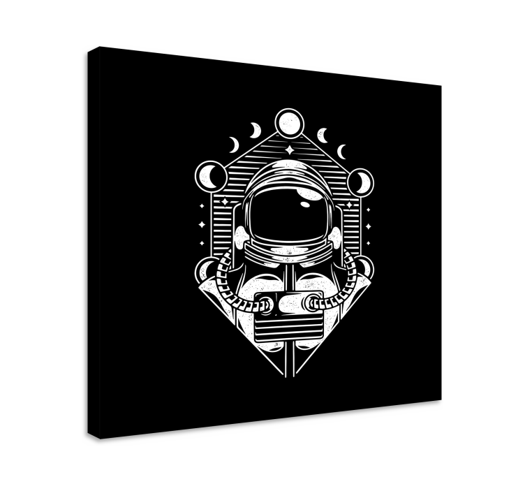 Quadro videogame fases da lua do astronauta - TenStickers