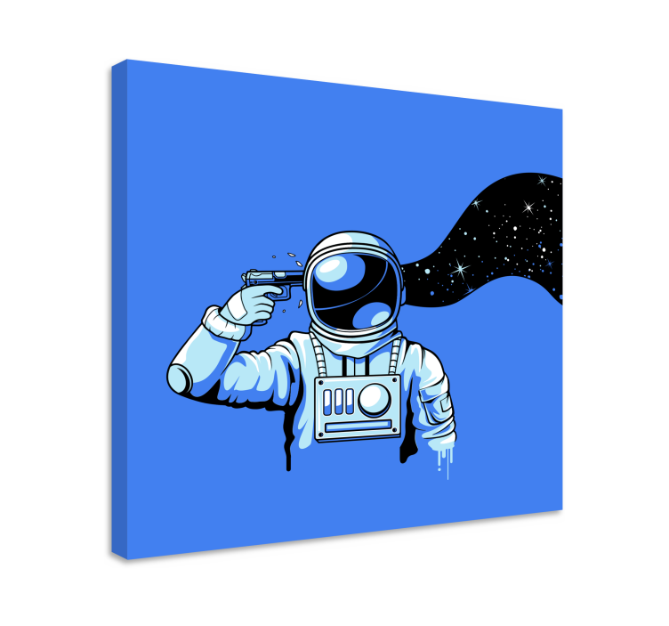 Quadro astronauta atirando - TenStickers
