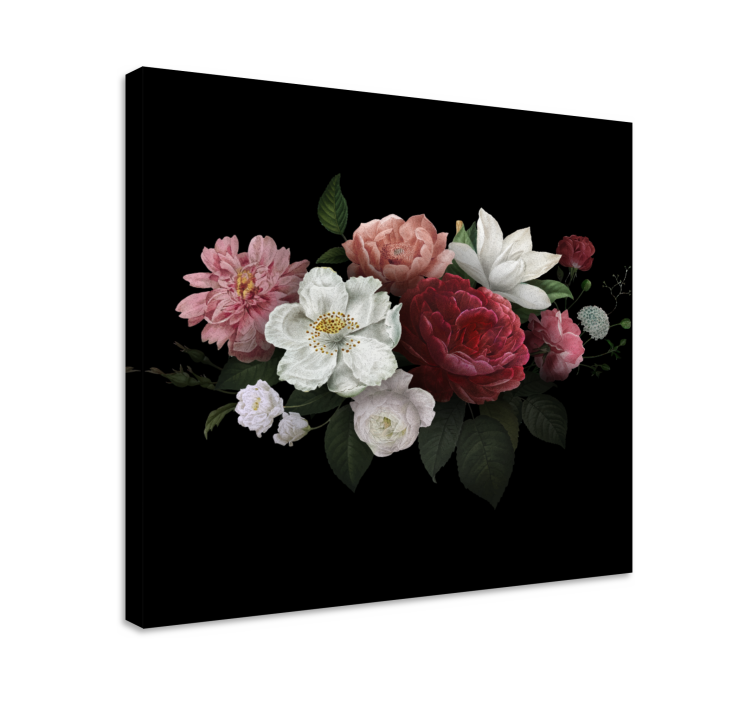 Quadro de flores arranjo floral dramático - TenStickers
