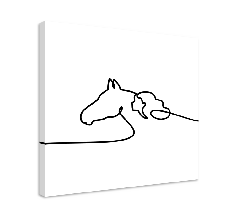 Quadro decorativo de cavalos contorno elegante de cavalo - TenStickers